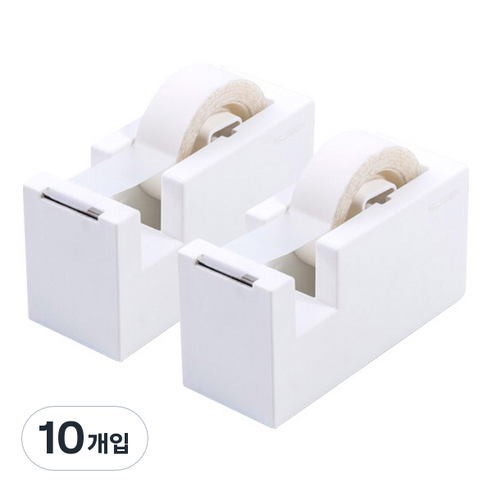 누사인 ABS 테이프 디스펜서 NS121, 퓨어화이트, 10개입