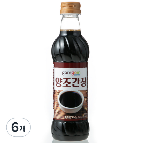 곰곰 양조간장, 6개, 750ml