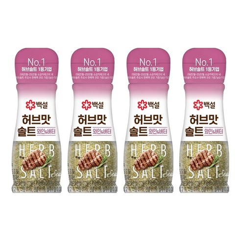 백설 허브맛솔트 와인 버터, 40g, 4개