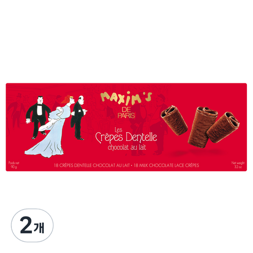 막심 밀크 초콜릿 레이스 크레페 18p, 90g, 2개