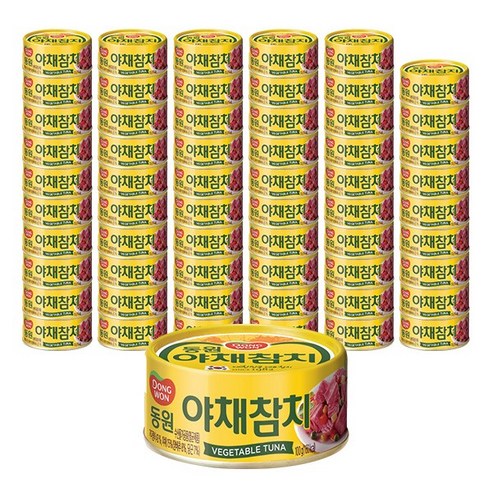 동원 야채참치 통조림, 100g, 60개