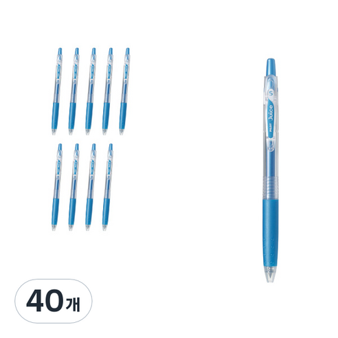 파이롯트 쥬스 젤잉크펜 0.5mm LJU-10EF, 메탈릭블루, 40개
