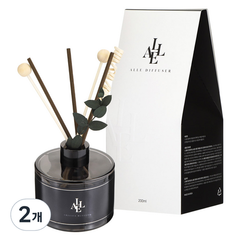 알레 블랙 디퓨저, 편백, 200ml, 2개