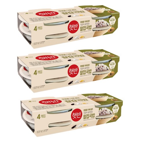햇반 찰잡곡밥, 210g, 12개