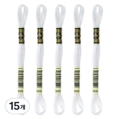 브랜드얀 DMC 자수실 25번 면사, B5200, 15개