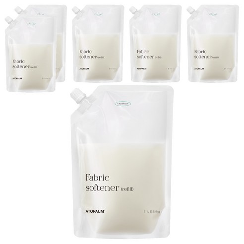 아토팜 섬유유연제 튤립블라썸 리필, 1000ml, 6개