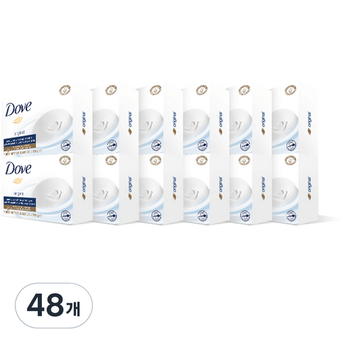 도브 화이트 뷰티바 비누, 75g, 48개