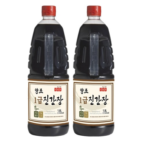 신앙촌 양조 1급 진간장, 1.8L, 2개