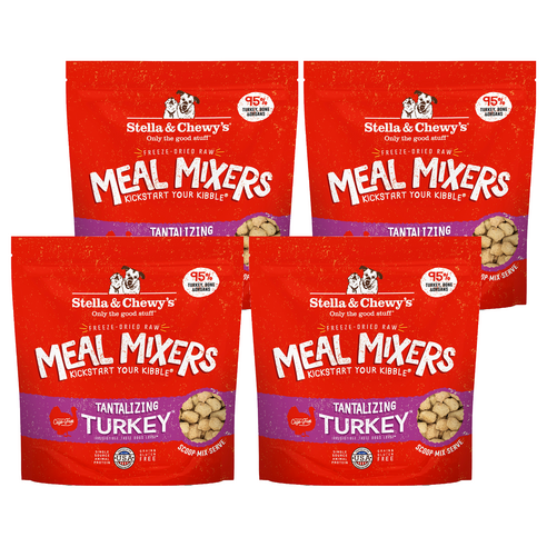 스텔라앤츄이스 전연령 강아지 탄탈라이징 밀믹서 동결건조 사료, 칠면조, 50g, 4개