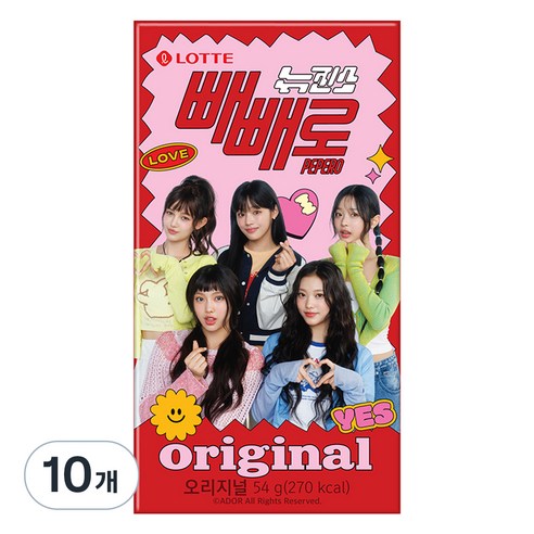 빼빼로 초코, 54g, 10개