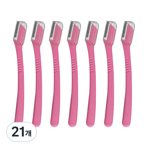 다크니스 포인트 일자 눈썹칼, 핑크, 21개