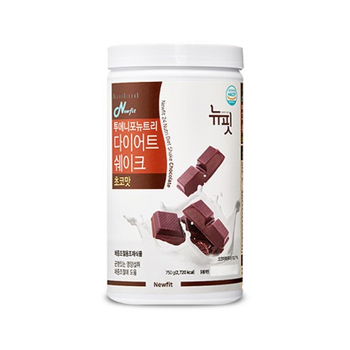 뉴핏 투에니포 뉴트리 다이어트 쉐이크 초코맛 750g, 1개