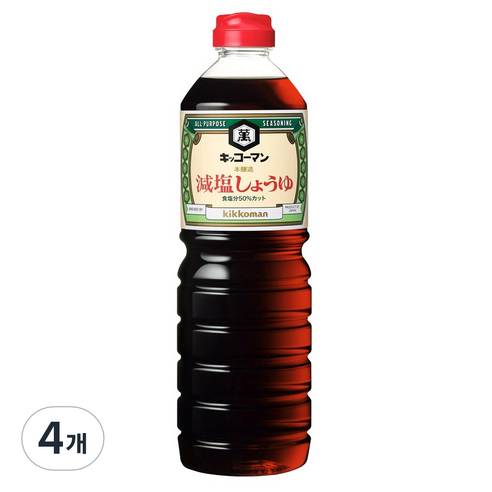 기꼬만 저염 염도낮은 간장, 1L, 4개