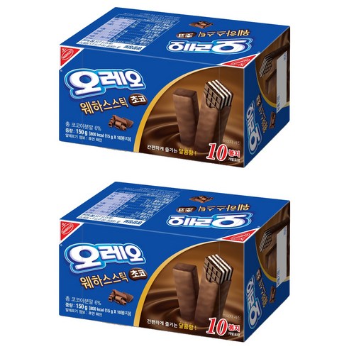 오레오 웨하스스틱 초코, 150g, 2개