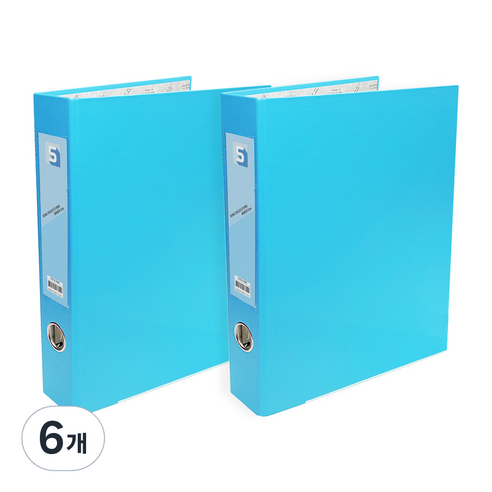 투코비 도노 D링 바인더 3공 A4 5cm, 하늘, 6개