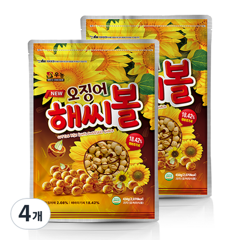 우농 오징어해씨볼, 450g, 4개