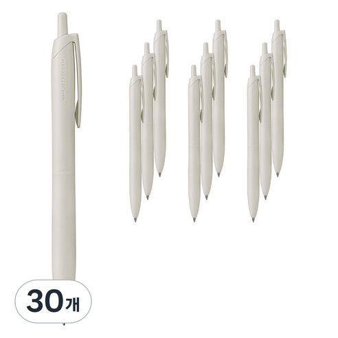 제트스트림 라이트 터치 잉크 볼펜 SXN-LS 0.7mm, 쉘화이트, 30개