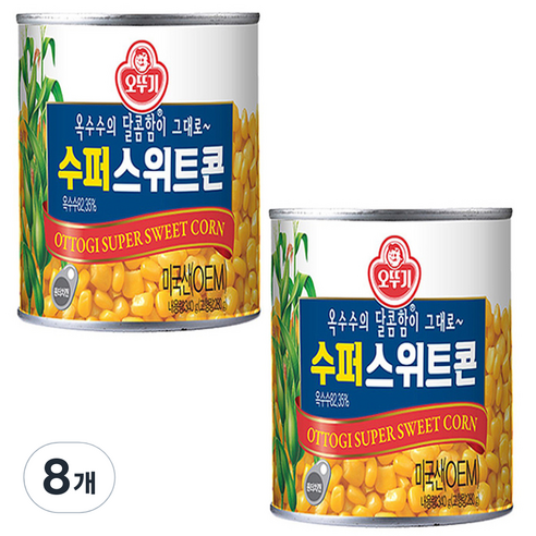 오뚜기 수퍼스위트콘 무가당, 340g, 8개