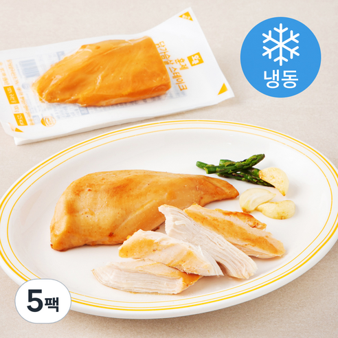 오쿡 훈제 닭가슴살 스테이크 (냉동), 100g, 5팩