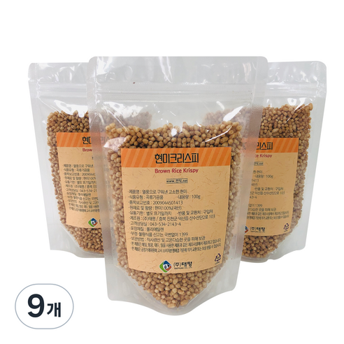 태평선식 현미크리스피, 100g, 9개