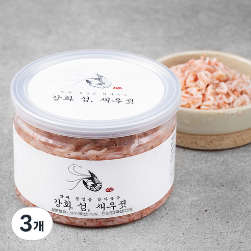 물고기두마리 강화섬 새우젓 추젓, 450g, 3개