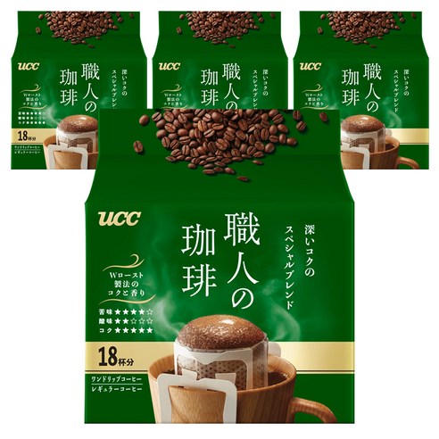UCC 쇼쿠닝 스페셜 블랜드 드립백커피, 7g, 4개, 18개입