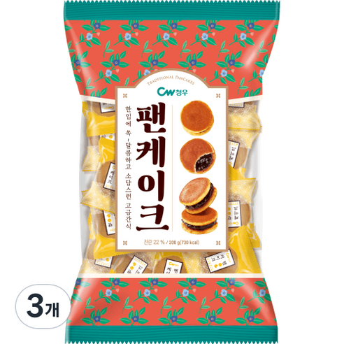 청우 팬케이크, 200g, 3개