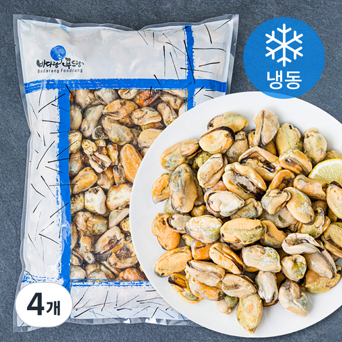 더더착한 자숙 홍합살 (냉동), 1kg, 4개