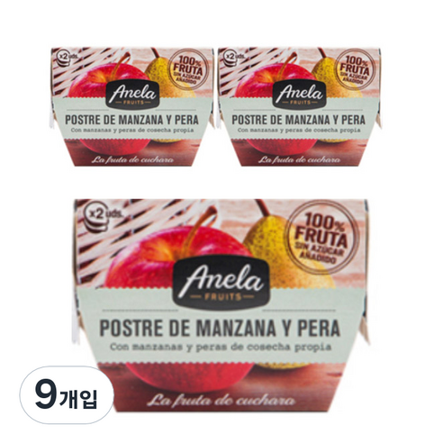 아넬라 첫시작 유아 디저트 2p, 사과배, 200g, 9개