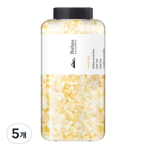 바스파 오스트레일리안 바스 솔트 유자향, 1200g, 5개