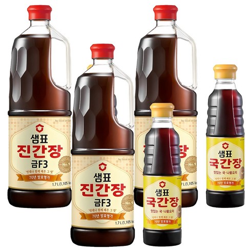 샘표 진간장 금F3 1.7L + 국간장 500ml, 3세트