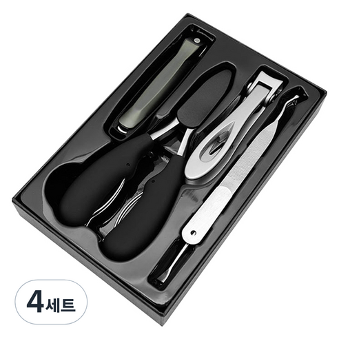 Daybyday 전문가용 손톱깎이 5종 세트, 4세트, 실버블랙