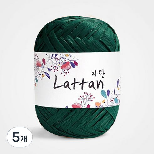 yarna 라탄 라피아 뜨개실 40g, 34번 반유광, 5개