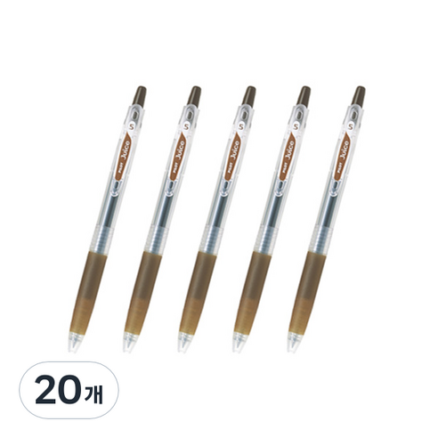 파이롯트 쥬스 젤잉크펜 0.38mm, 커피 브라운, 20개