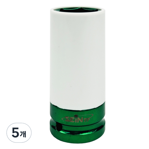 세인티에프 1/2인치 롱 너트 소켓 커버형 휠 복스알 22mm, 5개