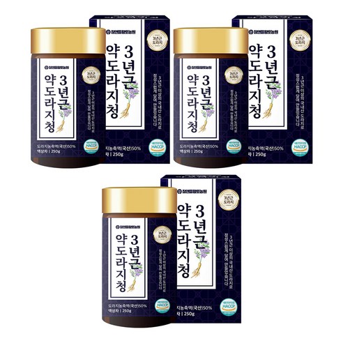 참앤들황토농원 3년근 약도라지청, 250g, 3개