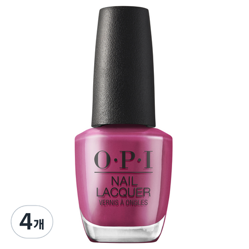 오피아이 네일락커 매니큐어 HRP06, Feelin'' Berry Glam, 4개, 15ml