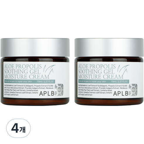 APLB 알로에 프로폴리스 수딩젤 수분크림, 70ml, 4개