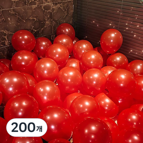 윰스 이벤트 풍선 펄, 레드, 200개