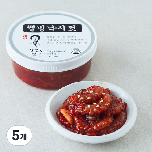 동광 김정숙 젓갈 웰빙낙지젓, 120g, 5개