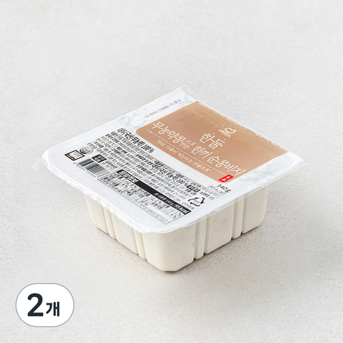 한둘 무농약 인증 콩으로 만든 한끼 순콩비지, 140g, 2개