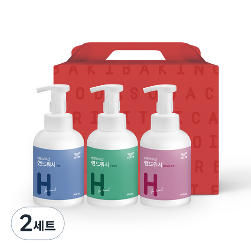 레인보우샵 핸드워시 무향 300ml + 아로마향 300ml + 플라워코튼향 300ml, 2세트