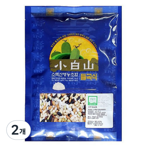 소백산영농조합 무농약 오색현미, 500g, 2개