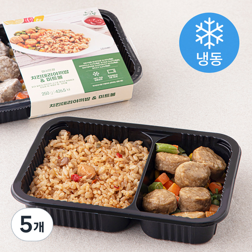 마시뜨랑 치킨데리야끼밥 & 미트볼 (냉동), 250g, 5개