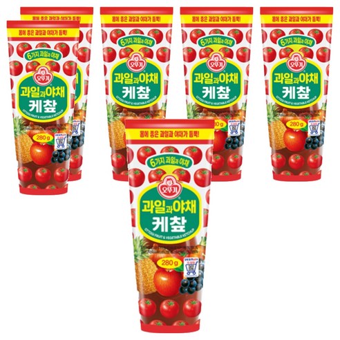 오뚜기 과일과 야채케찹, 280g, 6개