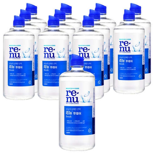 리뉴 후레쉬 렌즈 세정액, 120ml, 12개