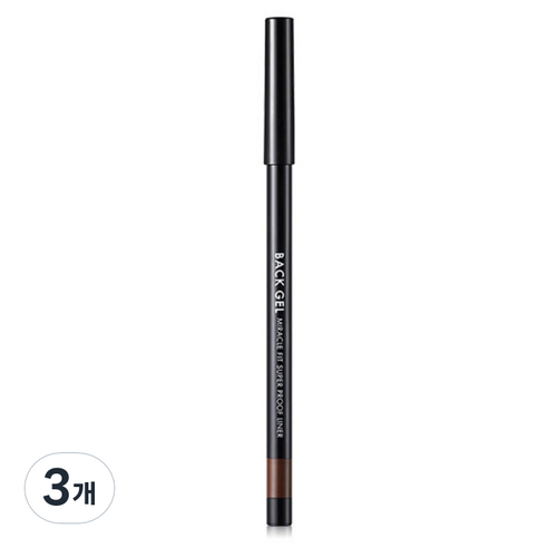 백젤 미라클핏 수퍼프루프 라이너 0.5g, 2호 엣지브라운, 3개