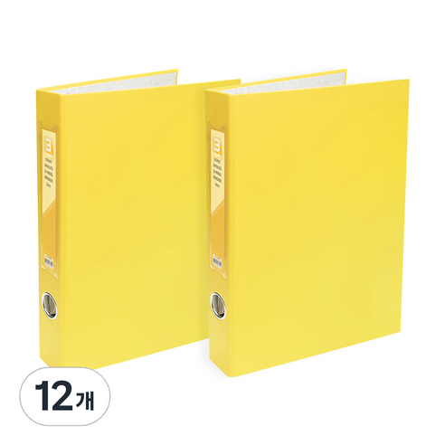 투코비 도노 D링 바인더 3공 A4 3cm, 12개, 노랑