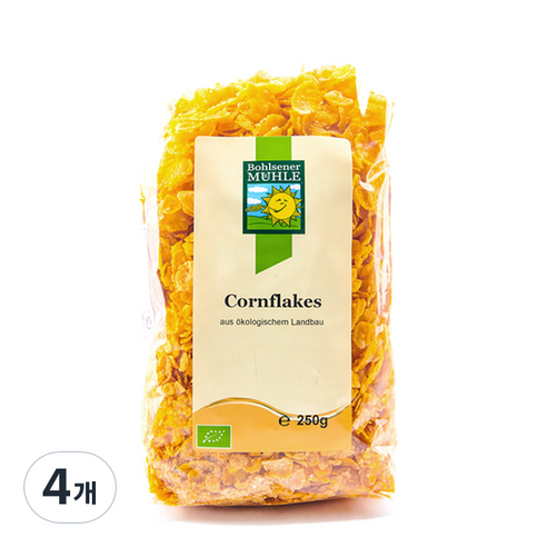 볼제너뮬러 유기농 콘푸레이크, 250g, 4개