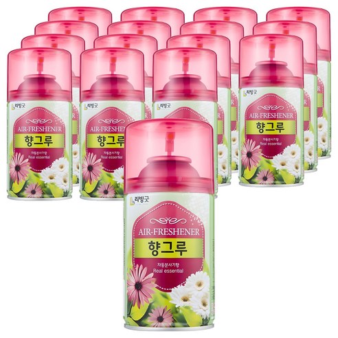 리빙굿 향그루 실내용 방향제 자동분사기형 후로랄향 본품, 280ml, 16개